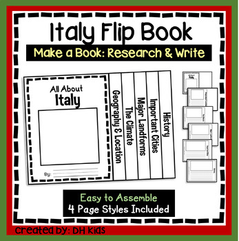 Preview of Italy Report, Country Flip Book Research Project, European Countries