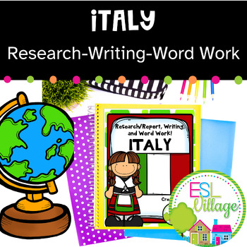 Preview of Italy Research Creative Writing Word Work Activities