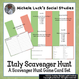 Italy Scavenger Hunt Card Game for Review - Geography, Fac
