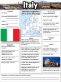 Italy Worksheet