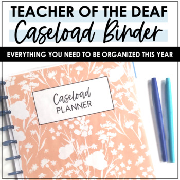 Preview of Itinerant Teacher of the Deaf Caseload Binder and Planner