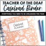 Itinerant Teacher of the Deaf Caseload Binder and Planner