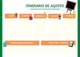 Itinerario año escolar **SEMANAL**