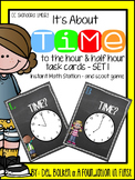 Its ABOUT TIME Task Cards and Math Center Hour & Half Hour