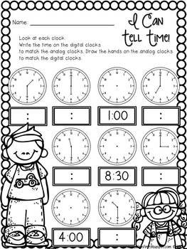 telling time 1st grade style by leslie goldhardt tpt