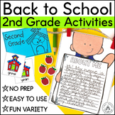 2nd Grade Back to School Activities & Writing -  Back to S