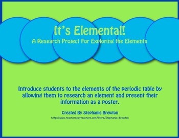 Preview of It's Elemental-Periodic Elements Research Poster