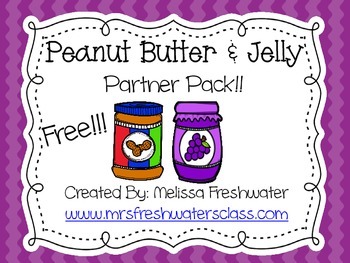 Preview of It's PBJ Time!! Peanut Butter & Jelly Classroom Partner Pack