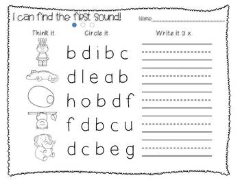 beginning middle and end sounds by maggies kinder tpt