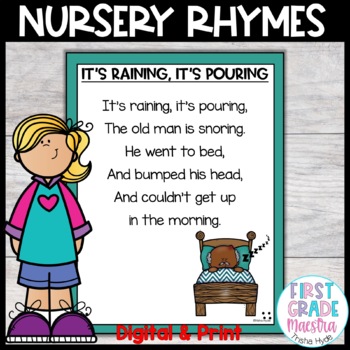 Preview of Its Raining Its Pouring Nursery Rhyme