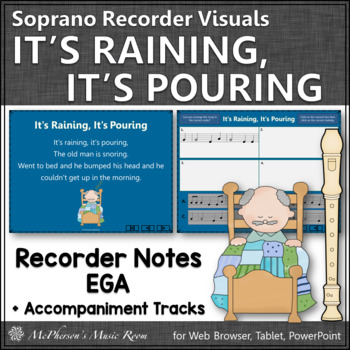 it raining it pouring note recorder with letter