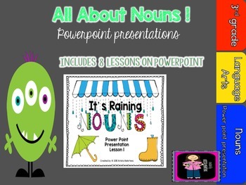 Preview of All About Nouns Power Point Unit- includes 8 lessons