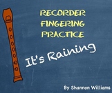 It's Raining - Recorder Fingering Practice
