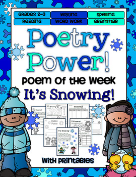 Poem of the Week: It’s Snowing Poetry Power! by 2 SMART Chicks | TPT