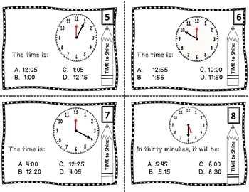 Telling Time Task Cards by Positively Passionate About Teaching | TpT