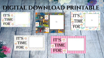 Preview of Its Time For packs Sheet! Show your Students when its time lot of 5 plus