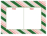 Its Time For Sheet, First, Then, Next, Rewards! Christmas Stripes