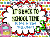 It's Time for School: 10 Back to School Math Centers