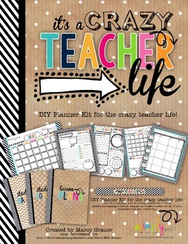 Preview of It's a Crazy Teacher Life:Binder Kit and organizational items for the classroom