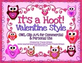 It's a Hoot! Valentine Style Owl Clipart & Graphics for Co