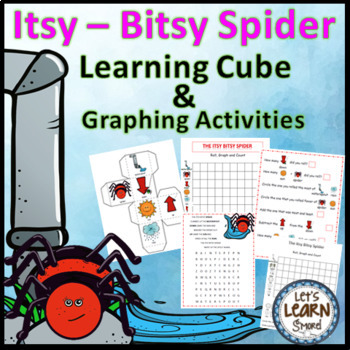 Itsy Bitsy Spider Math Learning Cube & Graphing Activities - Spider Themed