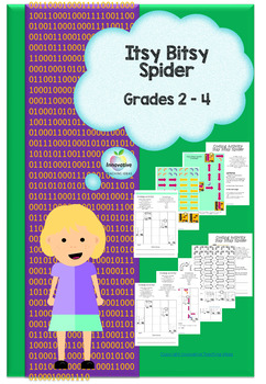 Preview of Itsy Bitsy Spider Algorithm Challenge | STEM and Coding for Juniors | Worksheet