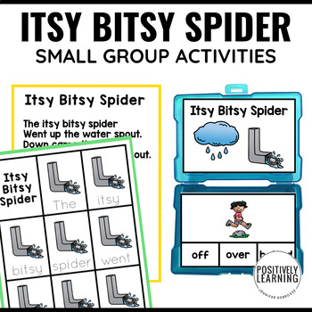 Preview of Itsy Bitsy Spider Centers: Nursery Rhymes for Small Group Reading Instruction