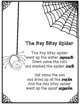 Itsy Bitsy Spider Activity Pack by JumpinJackson | TPT