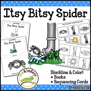 Preview of Itsy Bitsy Spider Books & Sequencing Cards