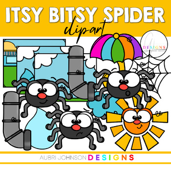 Preview of Itsy Bitsy Spider Clipart (Nursery Rhyme Clip Art)