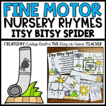 Preview of Itsy Bitsy Spider Fine Motor Skills | Spring Toddler Nursery Rhymes Activities