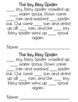 Itsy Bitsy Spider House Craftivity by Kaitlin Callen- Callen's Kinders