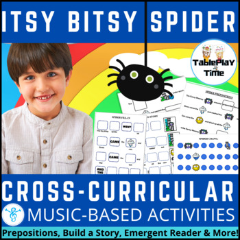 Preview of Itsy Bitsy Spider Music Literature Science Interactive Activities Folder Game