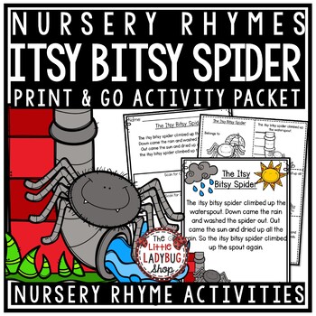 Preview of Itsy Bitsy Spider Nursery Rhyme Activities for Kindergarten, Pre-School