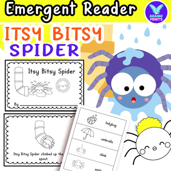 Preview of Itsy Bitsy Spider - Nursery Rhyme ELA Emergent Reader Vocabulary Activity