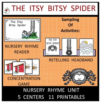 Nursery Rhyme Songs - The Itsy Bitsy Spider - Literacy Stations