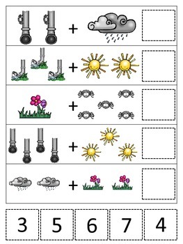 Download Itsy Bitsy Spider themed Math Addition printable game ...