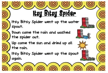 Itsy Bitsy/Incy Wincy Spider Nursery Rhyme by Mrs Gray Loves Learning