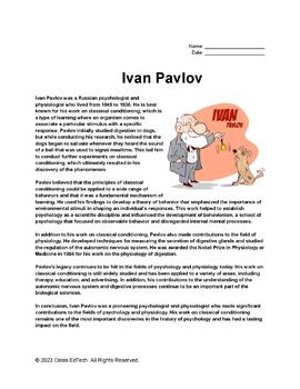 Preview of Ivan Pavlov Worksheet