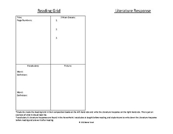 Preview of Ivan Reading Grid/Graphic Organizer Set-Up