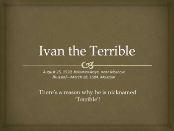 Preview of Ivan the Terrible Powerpoint Lesson