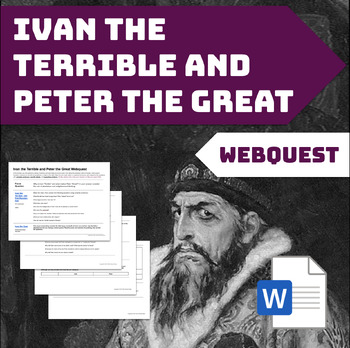 Preview of Ivan the Terrible and Peter the Great Webquest