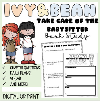 Preview of Ivy and Bean, Take Care of the Babysitter | Novel Study