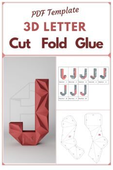 G 3D Letter Papercraft, Alphabet G, Making model with full instruction  manual