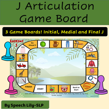 J Articulation Game Board by Speech Lily | TPT