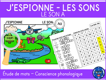 Preview of J'ESPIONNE: LE SON A - I spy: The sound A (FRENCH)