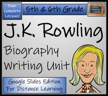 Preview of J.K. Rowling Biography Writing Unit Digital & Print | 5th Grade & 6th Grade