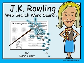 Preview of J.K. Rowling- Web Search Word Search Puzzle