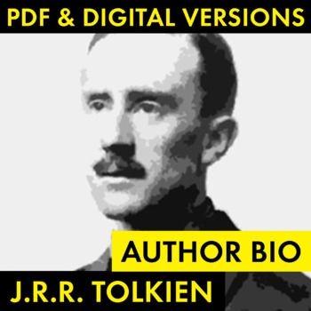 Preview of J.R.R. Tolkien Author Study Worksheet, Author Biography, PDF & Google Drive CCSS