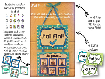 J Ai Fini Early Finisher Task Cards For Classroom Management Tpt